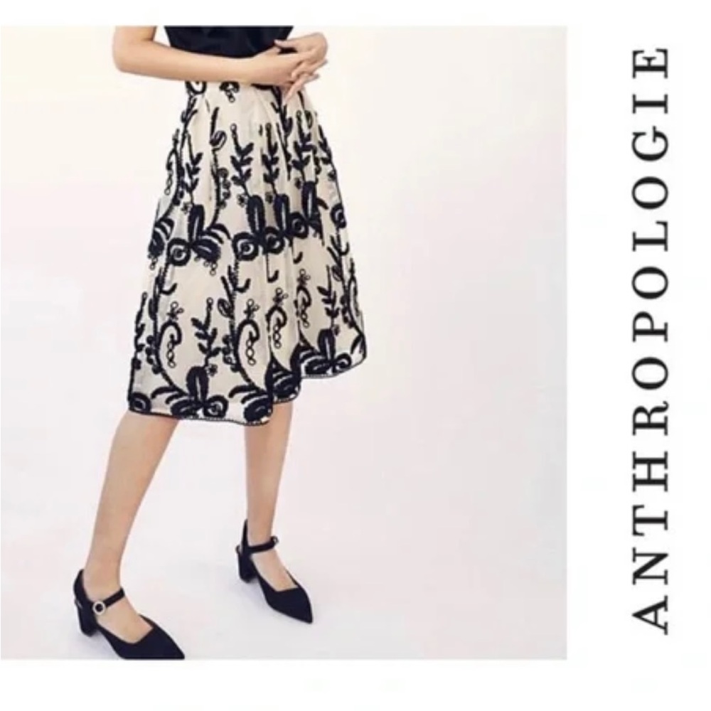 NWT👗 Anthropologie /dRA Los Angeles Embroidered Tulle Skirt SZ-S